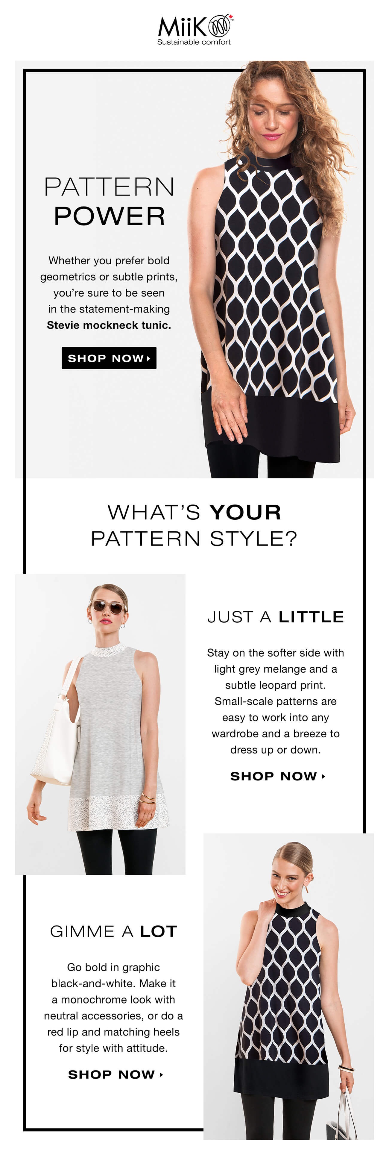 Patterned tunic email