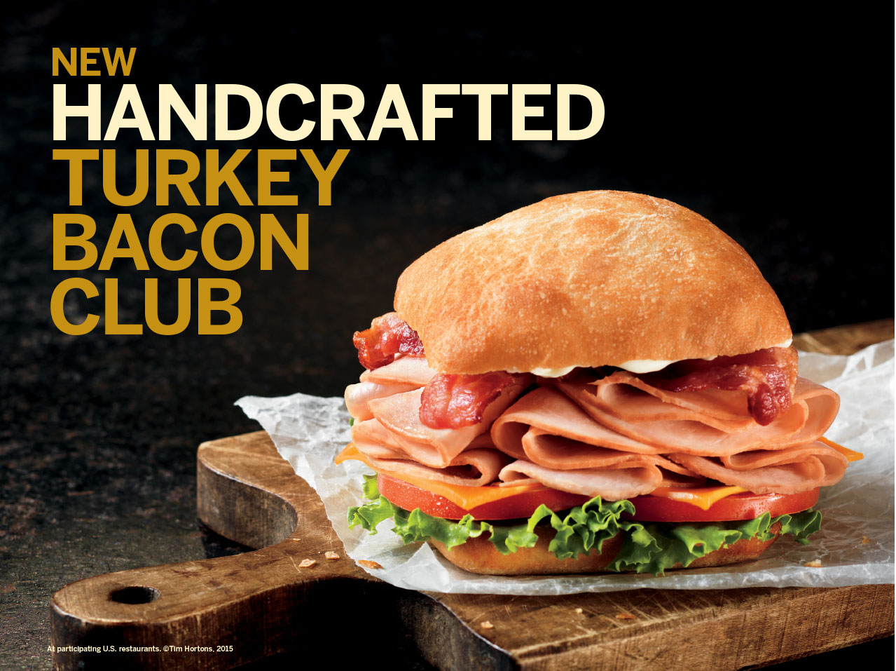 Ad for a turkey club sandwich
